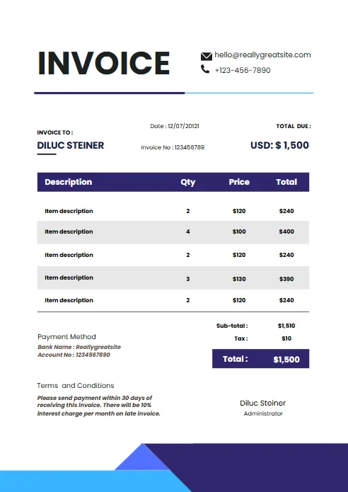 Minimalist Simple Invoice