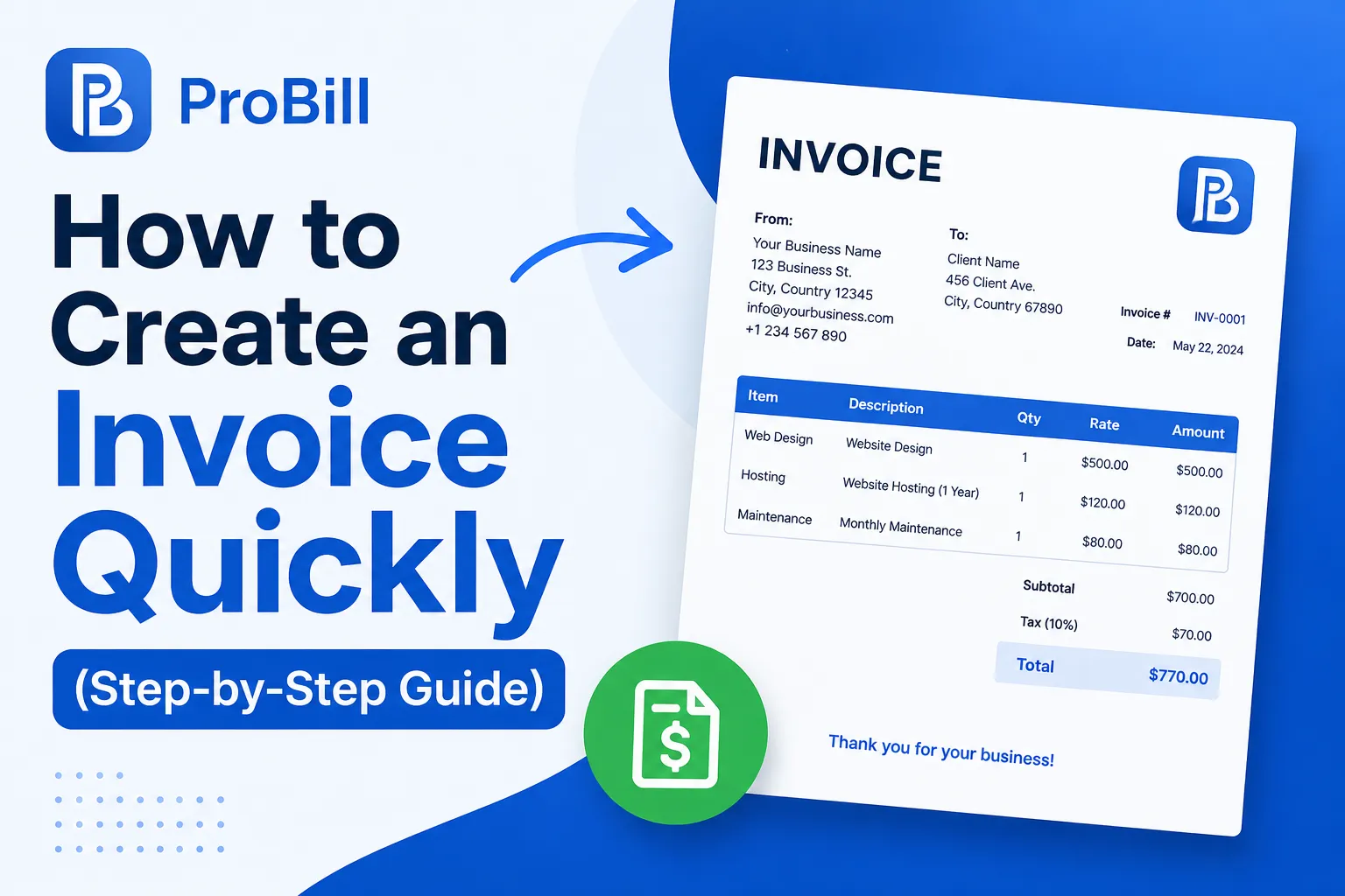 how to create invoices