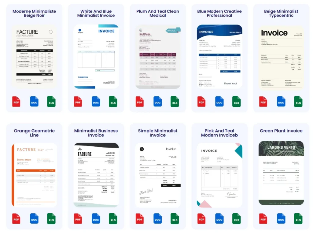 invoice templates probill