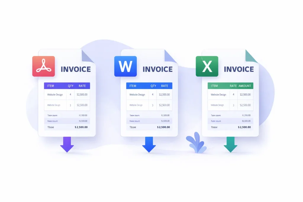 invoice templates word pdf excel
