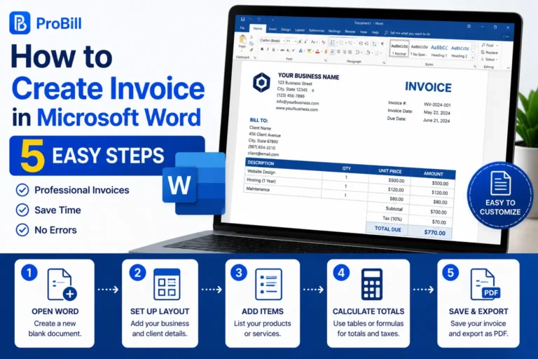 How to Create Invoice in Microsoft Word