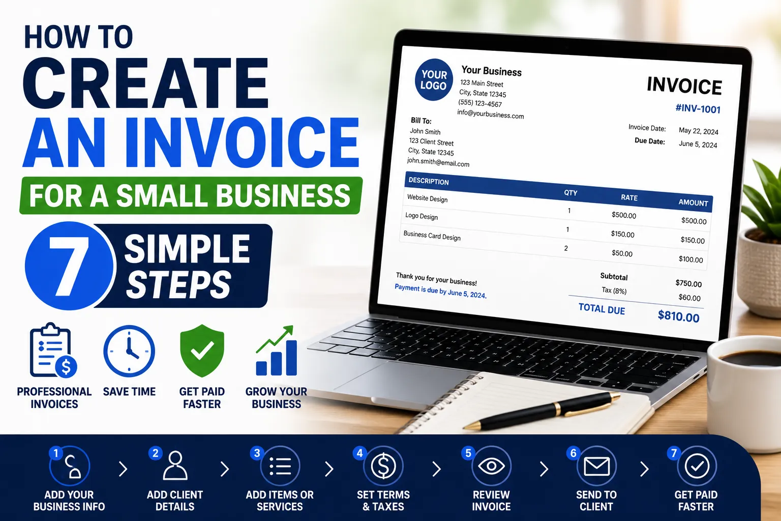 How to Create an Invoice for a Small Business