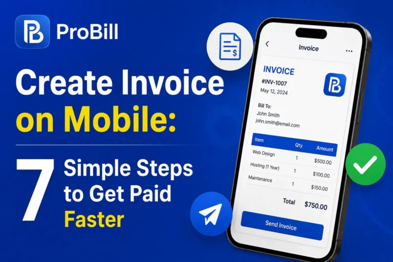 create invoice on mobile