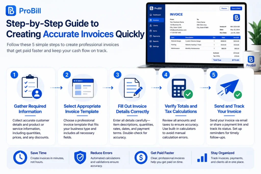 create invoice template steps
