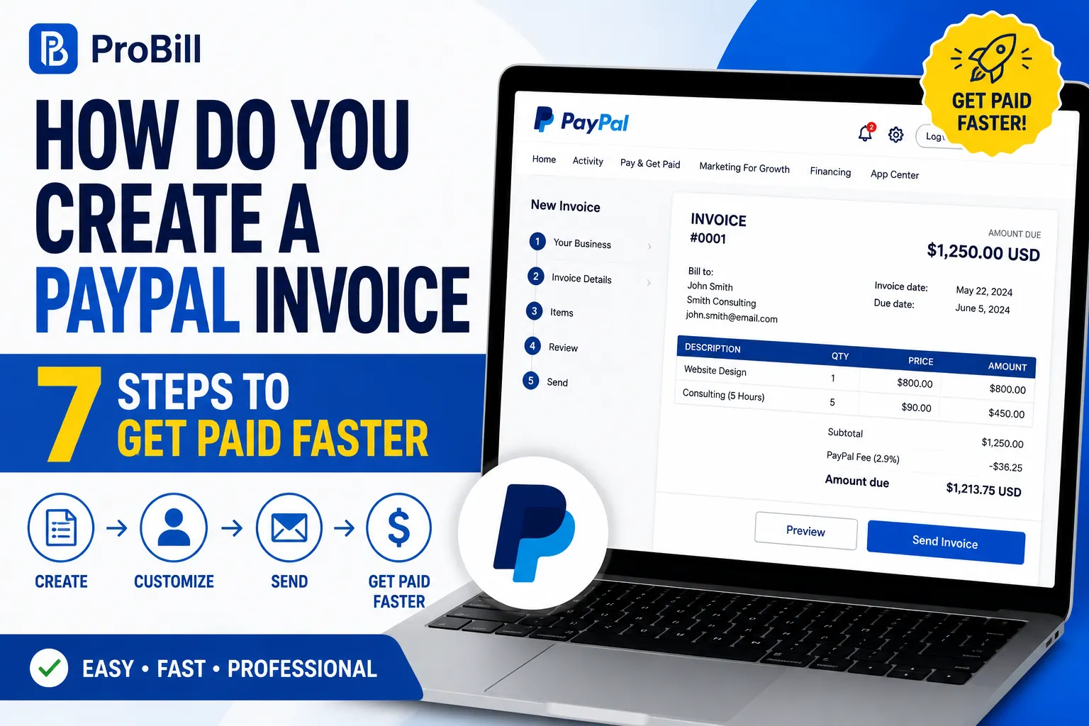 how do you create a paypal invoice