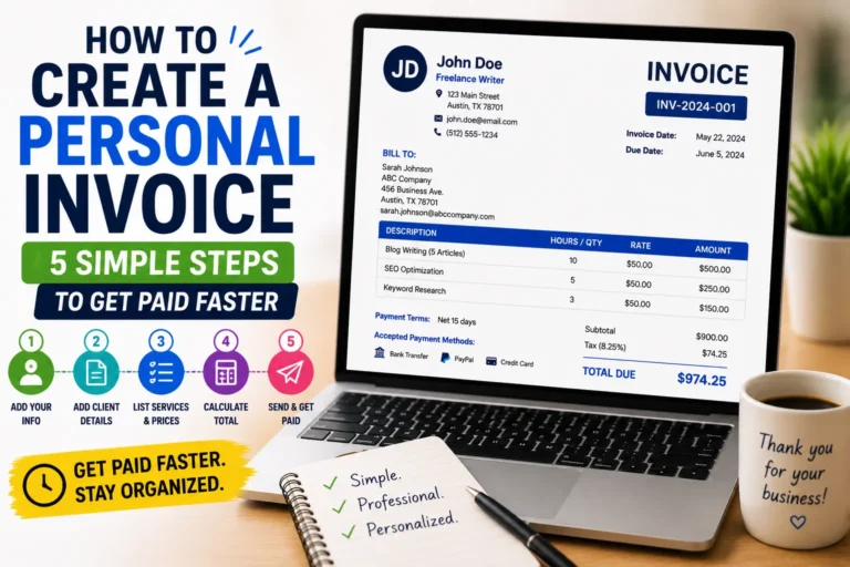 how to create a personal invoice