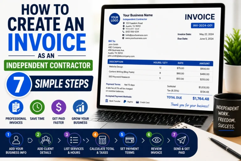 how to create an invoice as an independent contractor
