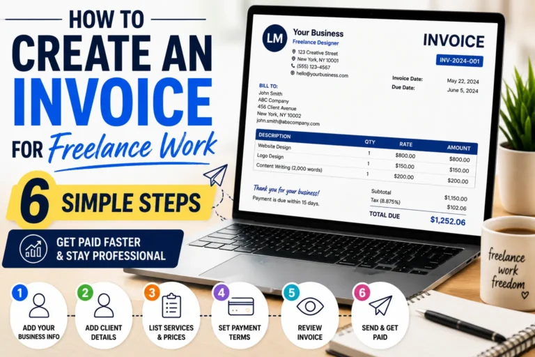 how to create an invoice for freelance work