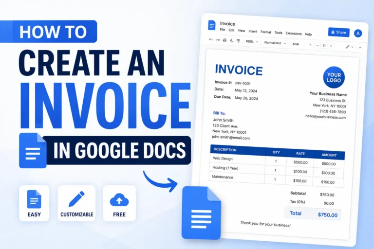 how to create an invoice in google docs