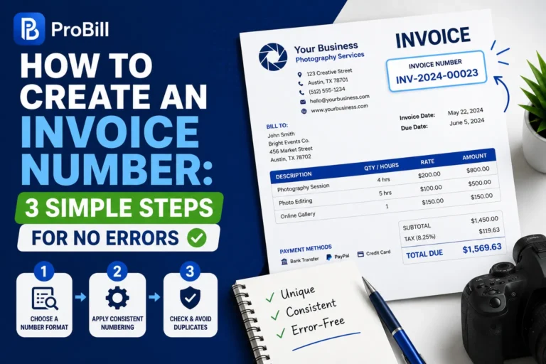 how to create an invoice number
