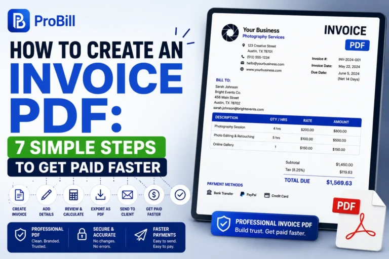 how to create an invoice pdf