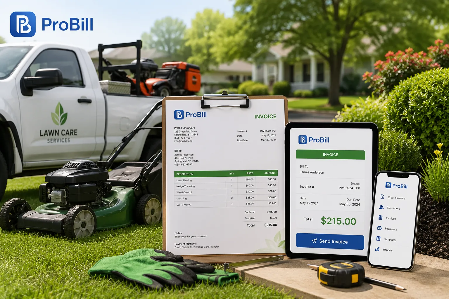 Lawn Care Invoice Template