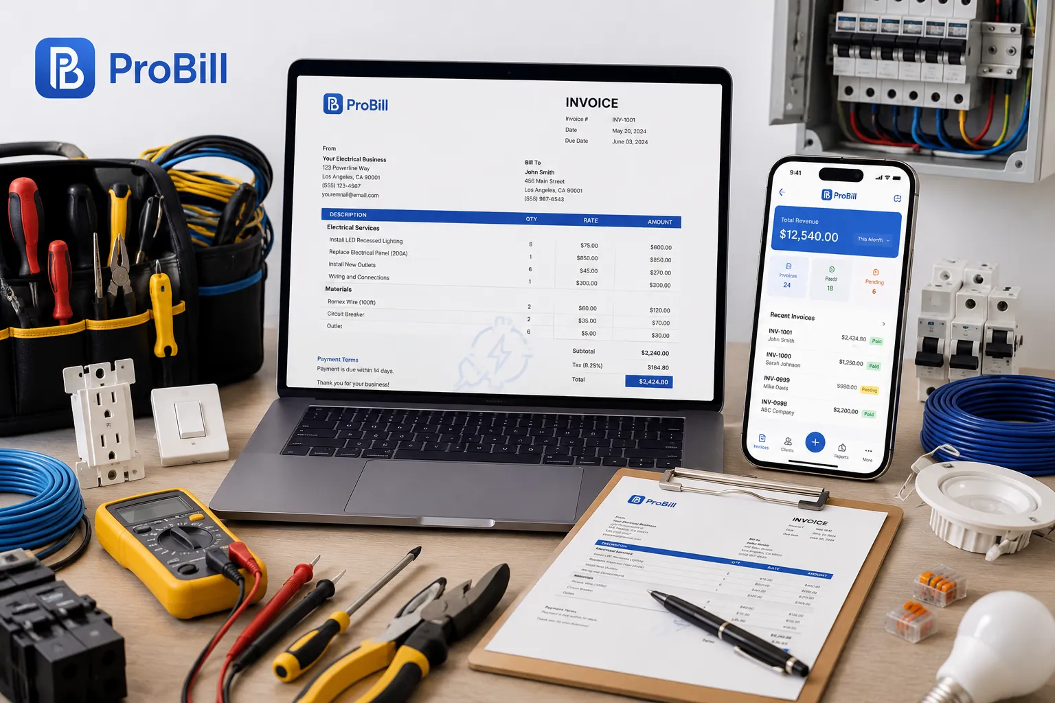 electrical invoice template
