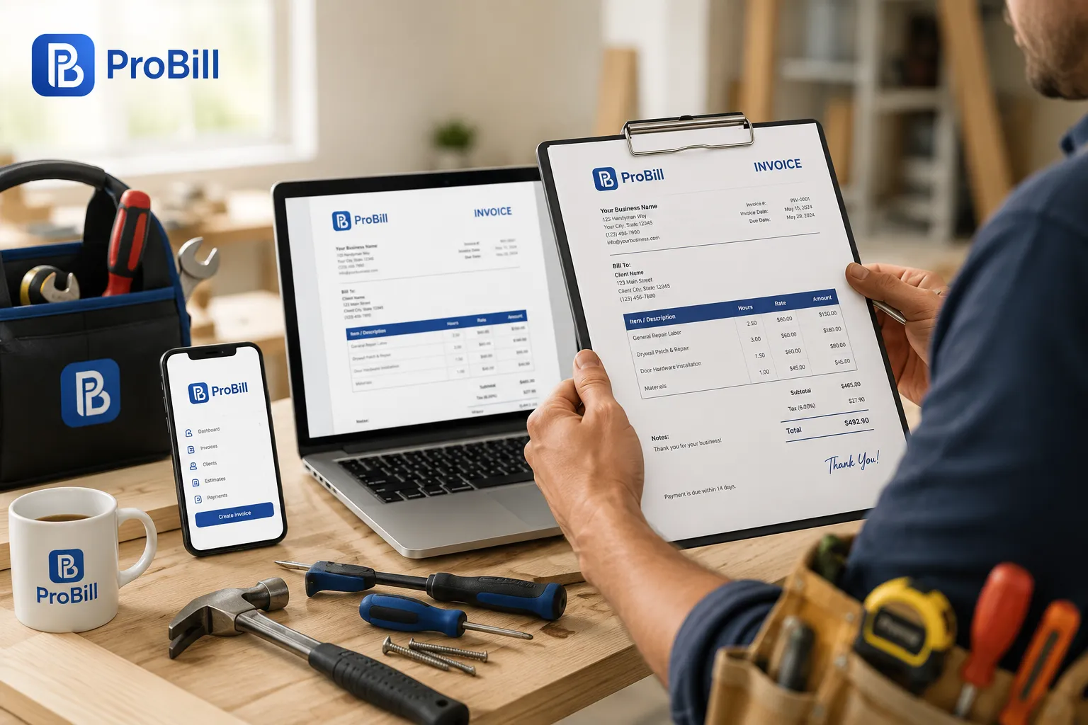 handyman invoice template