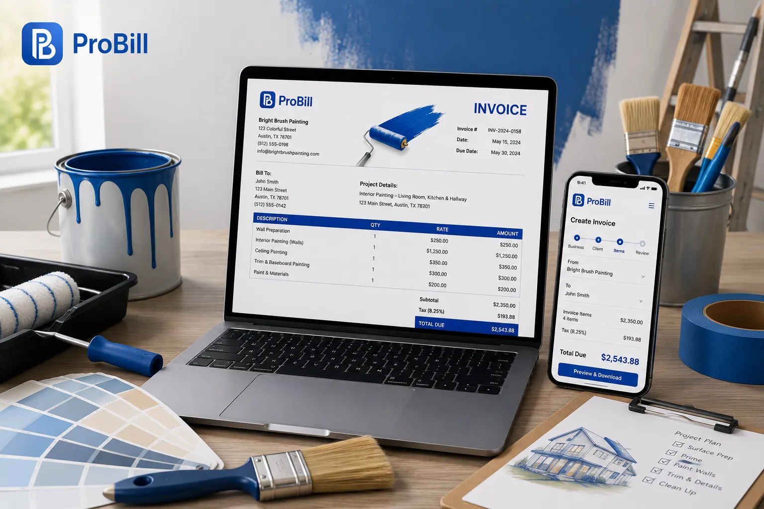 painting invoice template
