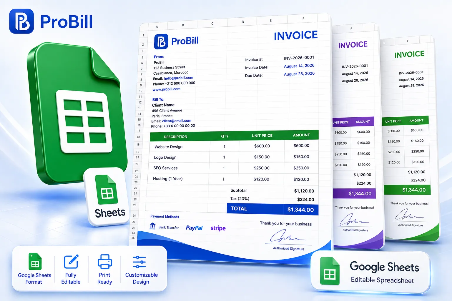 excel invoice templates
