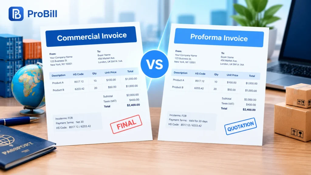 Commercial Invoice vs Proforma Invoice 2