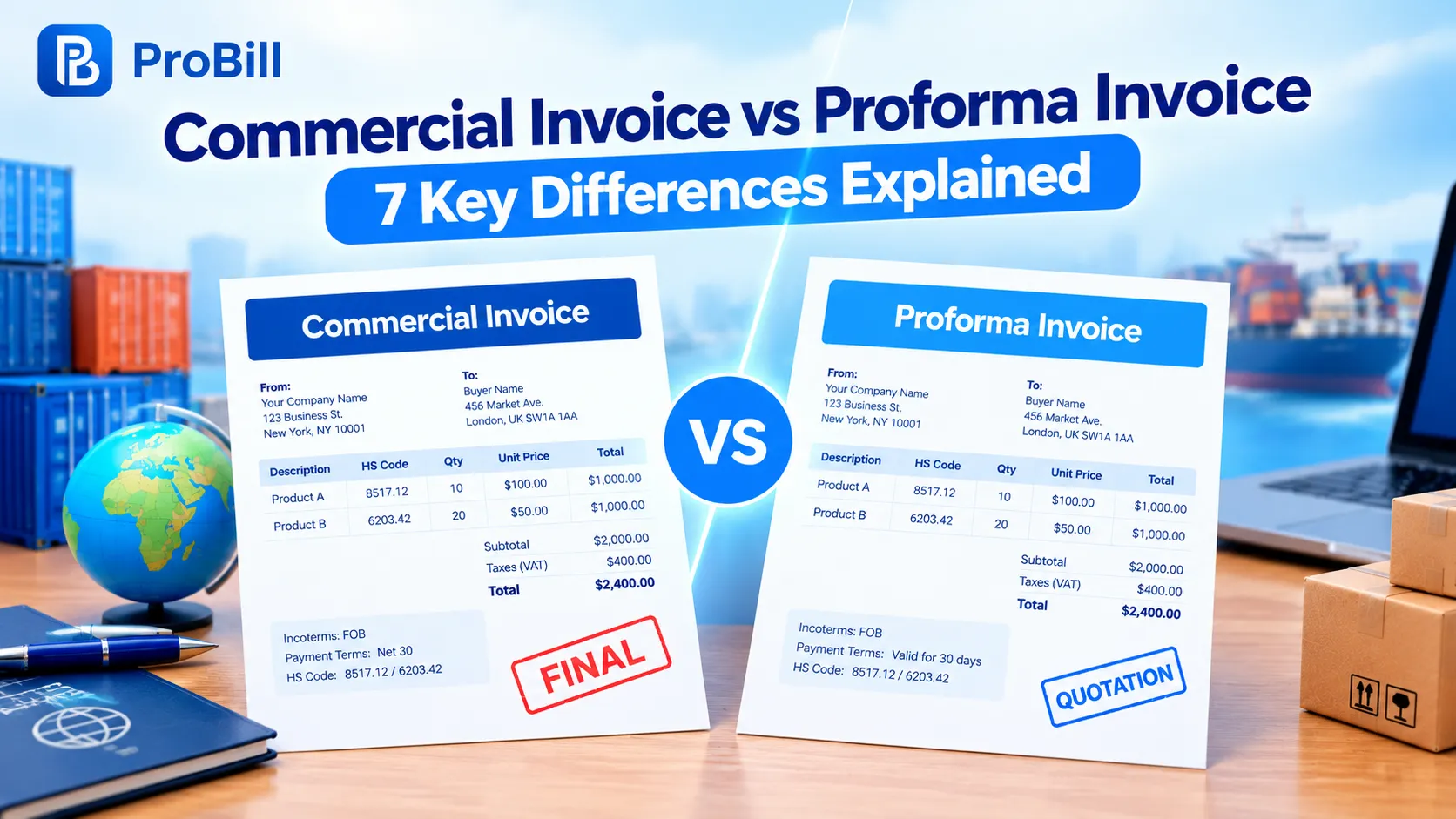 Commercial Invoice vs Proforma Invoice thumbanil