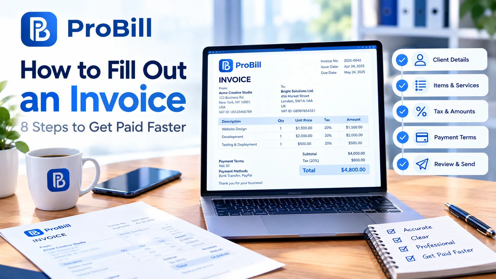how to fill out an invoice