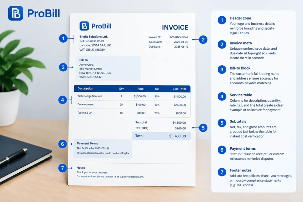 invoice example