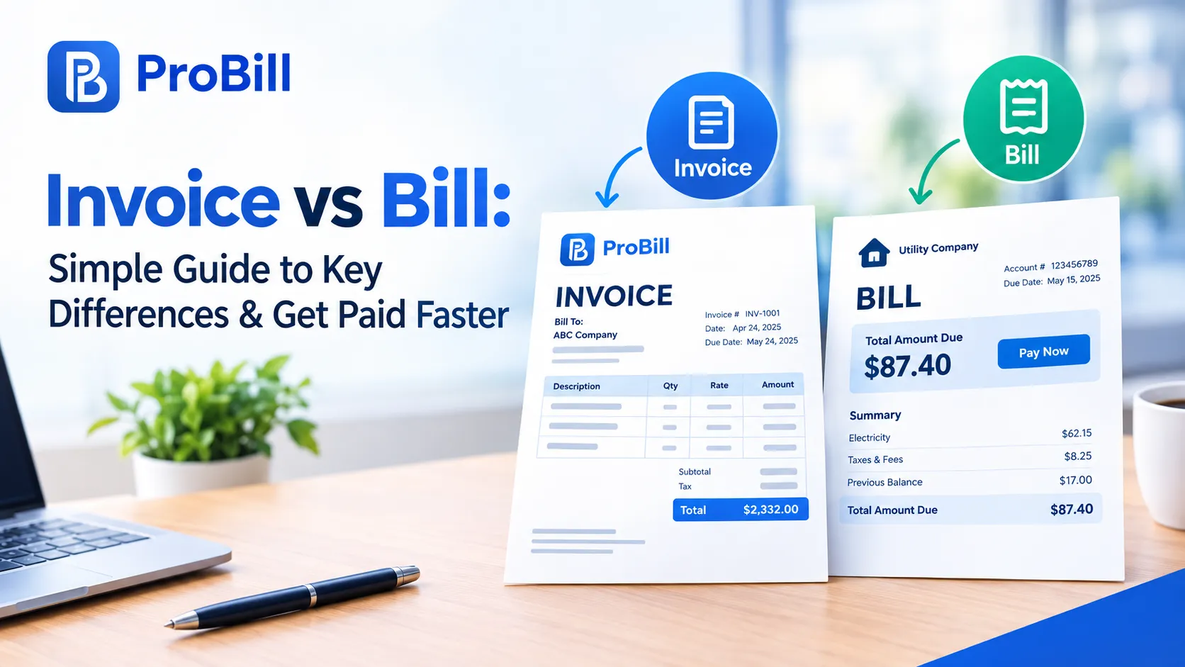 invoice vs bill