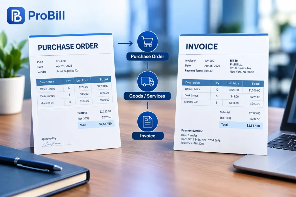 purchase order vs invoice