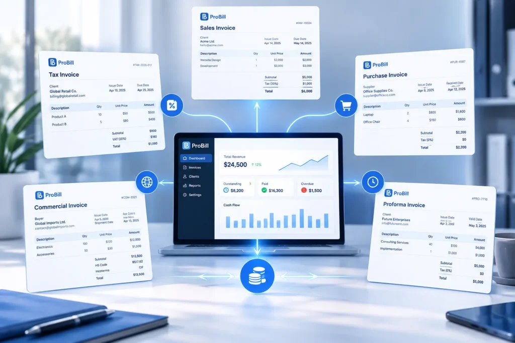 How a commercial invoice streamlines international trade shipments types of invoices