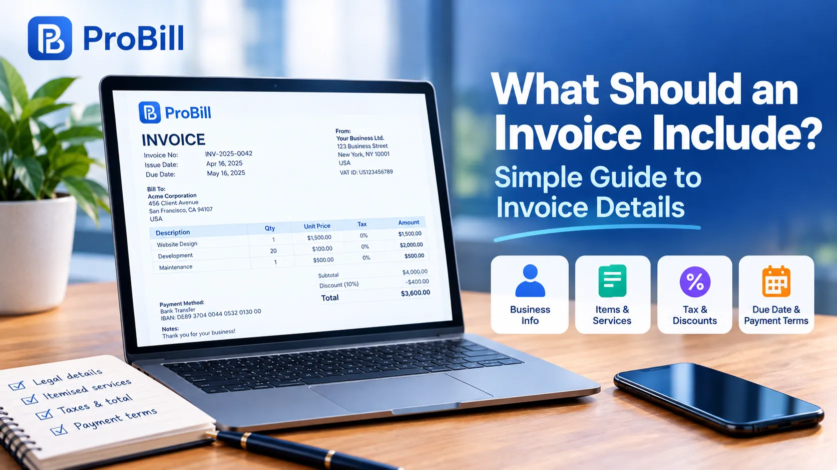 what should an invoice include thumbnail