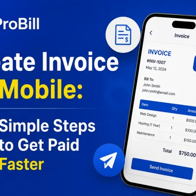 create invoice on mobile