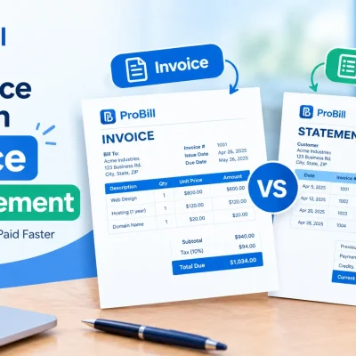 difference between invoice and statement