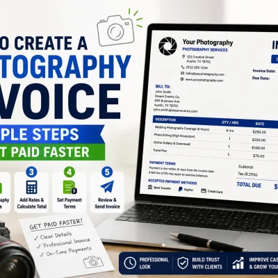 how to create a photography invoice