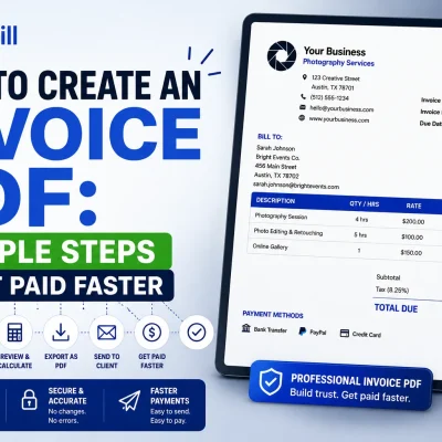 how to create an invoice pdf